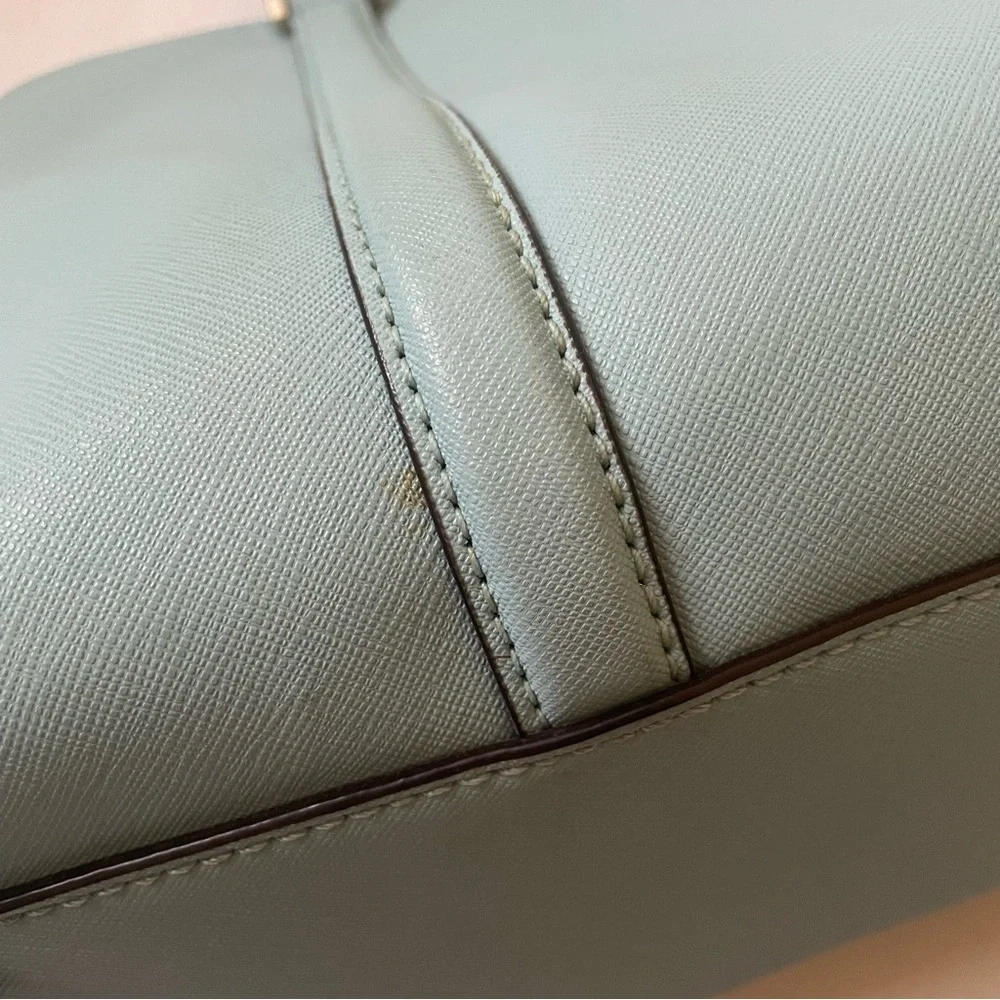 Kate Spade genuine leather mint blue handbag